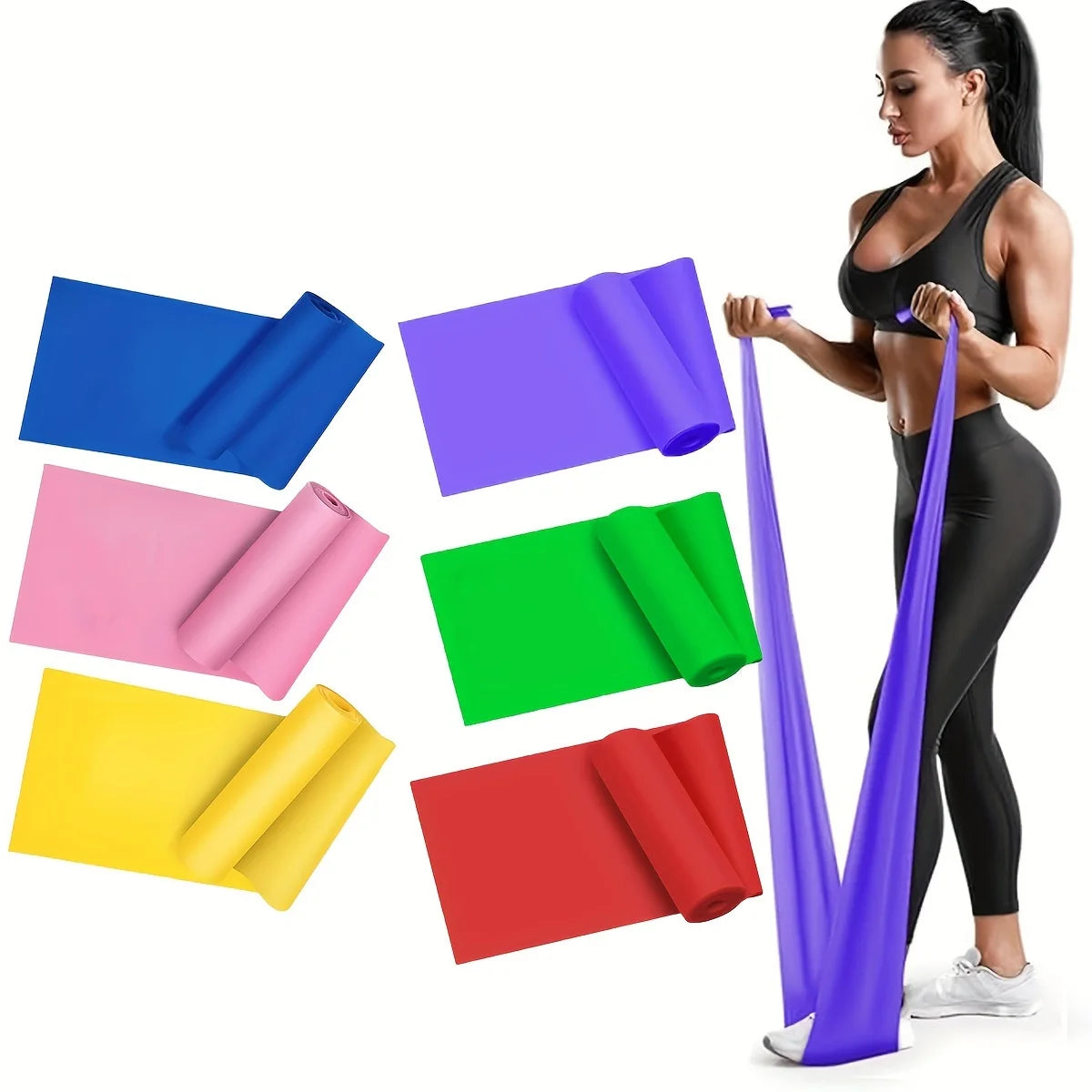 Resistance Bands for Working Out – Elastic Exercise Bands for Home & Gym Training
