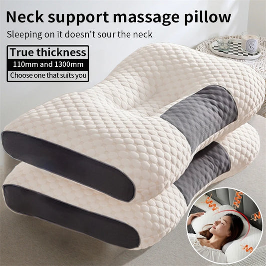 Orthopedic Cervical Neck Pillow – Soybean Fibre SPA Massage Support for Better Sleep