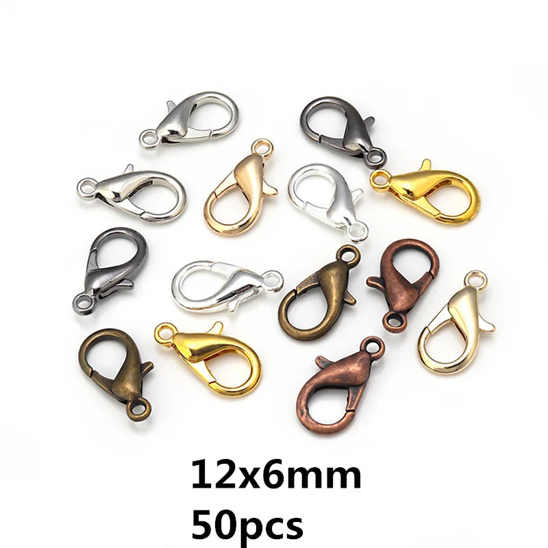 8 Colors 200pcs Open Jump Rings+ 50pcs Lobster Clasps Hooks Connectors Jewelry Making DIY Bracelet Necklace Jewelry Findings Kit
