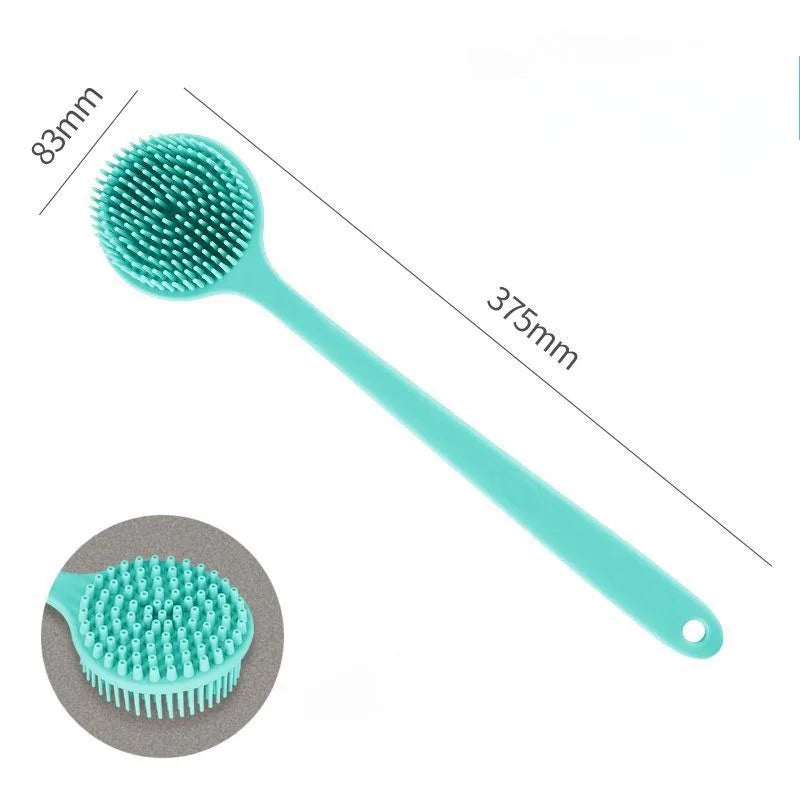 Long Handle Silicone Back Scrubber Brush – Deep Cleansing & Exfoliating Body Brush