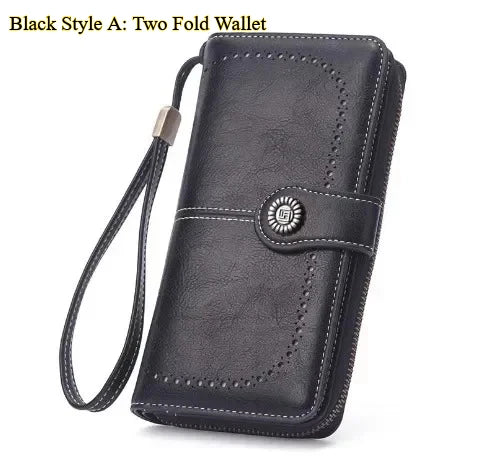 High Quality Women Wallet  Anti-theft Leather Wallets For Woman Long Zipper Large Ladies Clutch Bag Female Purse Card Holder