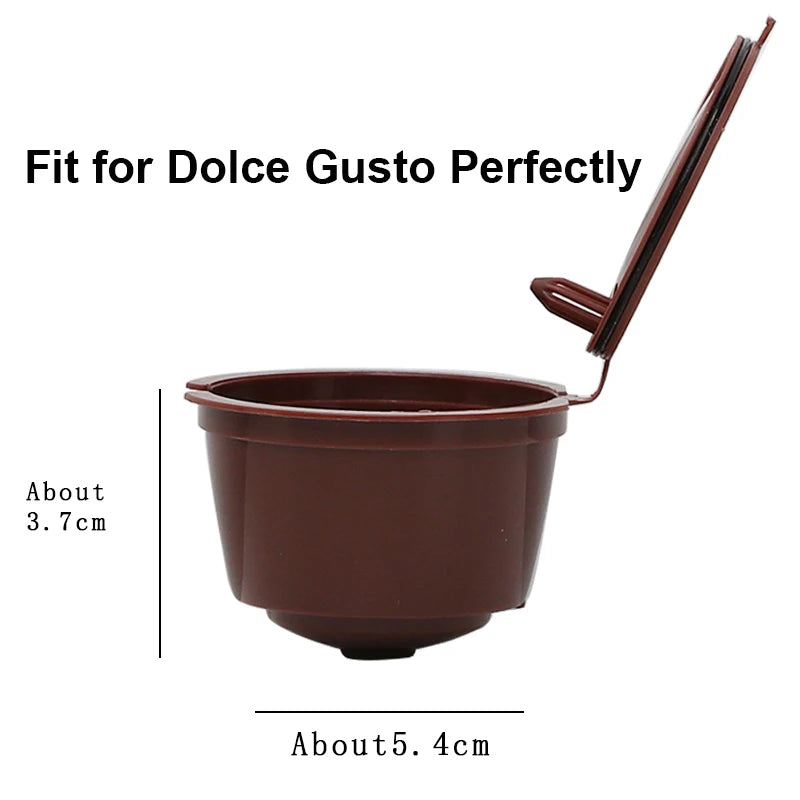 Reusable Dolce Gusto Coffee Capsule Filters – Set of 3 with Spoon & Brush