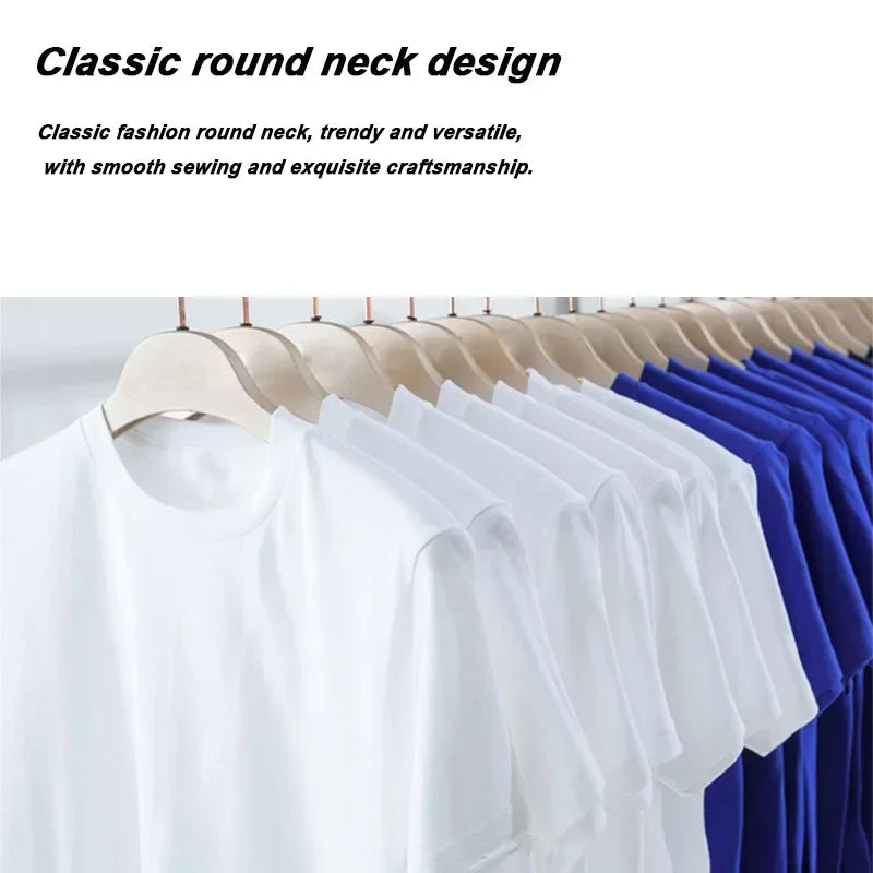 Summer Men's High Quality T-shirt 100% Cotton Short Sleeve Print Casual Loose Men T Shirt O-neck Male T-shirt Male Tees  for Men