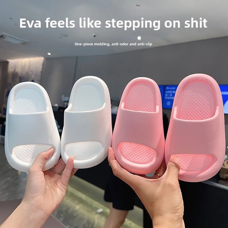 2026 Children's Slippers for Summer Boys and Girls Indoor Bathroom Soft-Soled Thickened Anti-Slip Baby Slippers and Cool Sandals