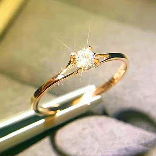 Minimalist 4MM CZ Women's Wedding & Engagement Band Ring