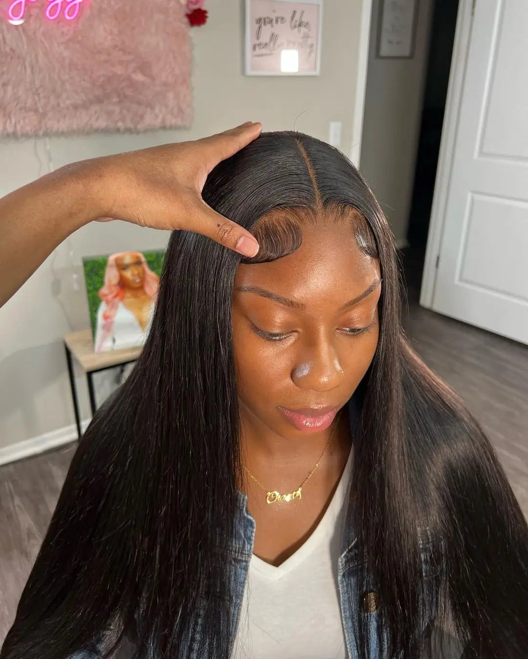  40 42 Inch Straight Human Hair Wigs 13x4 13X6 HD Lace Frontal Wig 300% Density Human Hair Remy Invisible Swiss Lace Wigs For Women