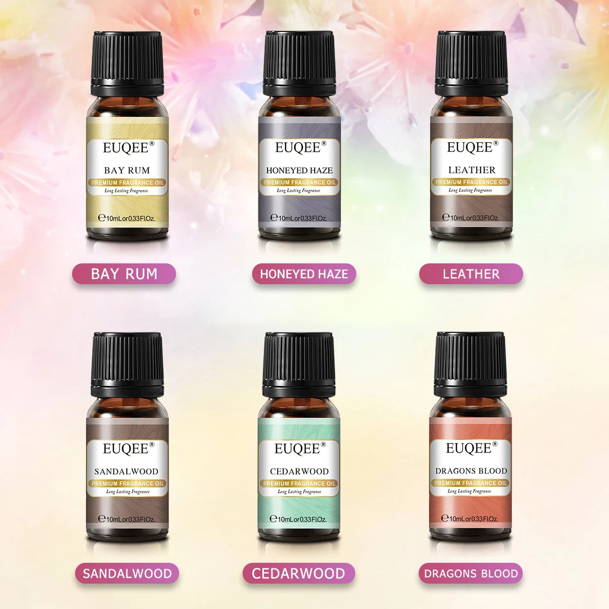 6-Piece Fragrance Oil Gift Kit – Coffee, Bakery, Harvest Spice & Forest Aroma Oils