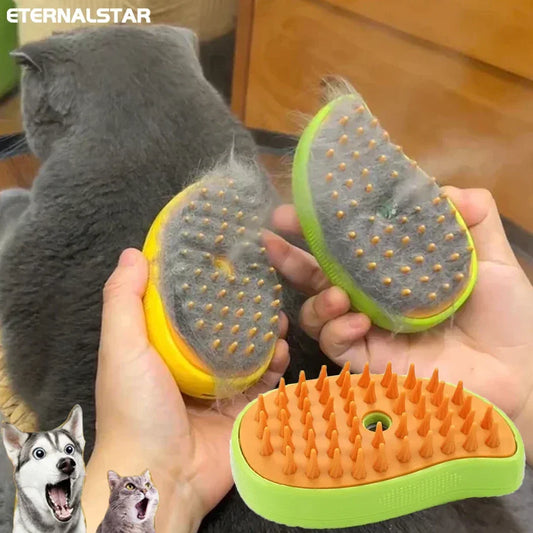 3-in-1 Electric Steam Pet Brush