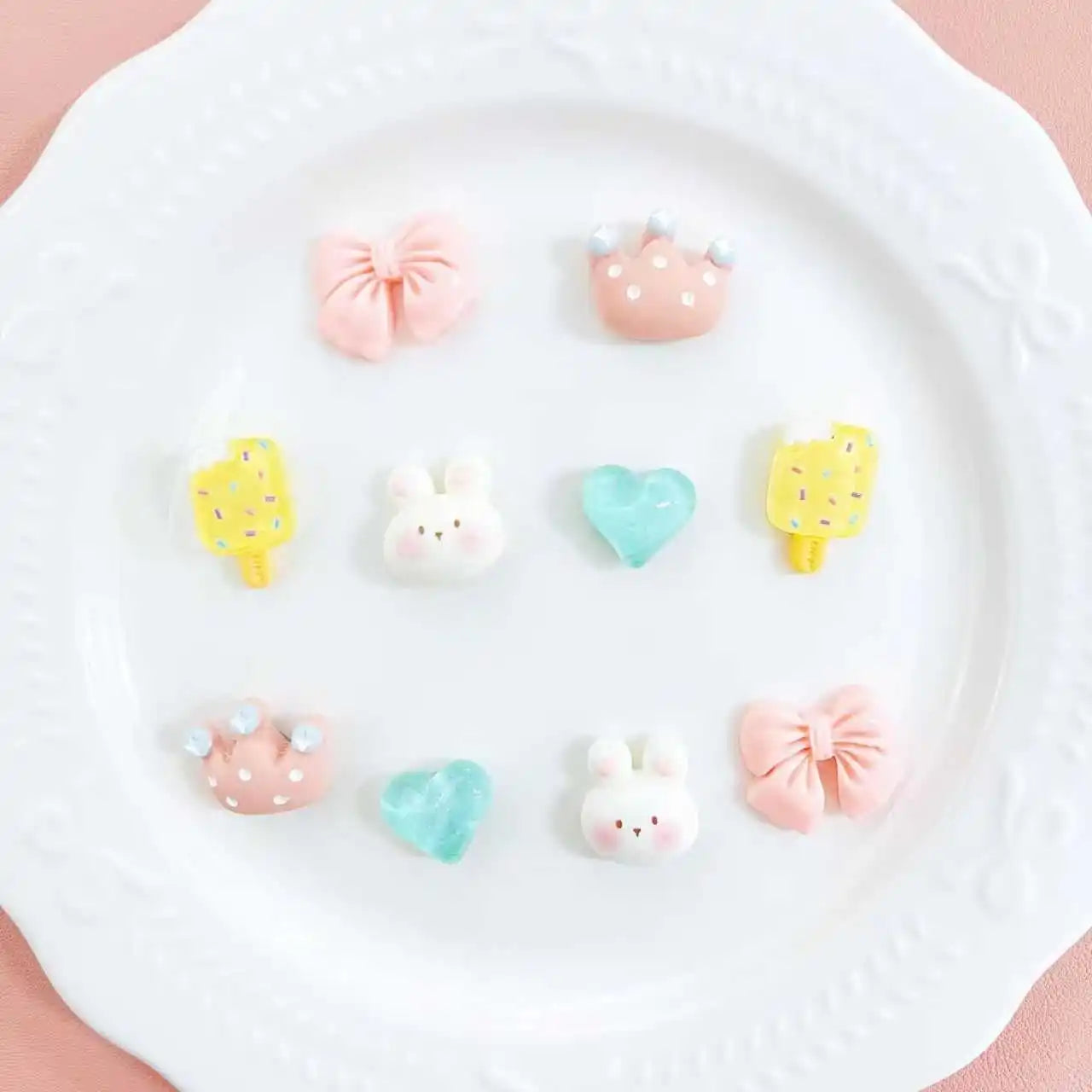 Yellow Aesthetic  Charms Set Cute Smiley Face Flower Heart Shoe Charms DIY Sweet Shoe Decorations for Sandals Wo
