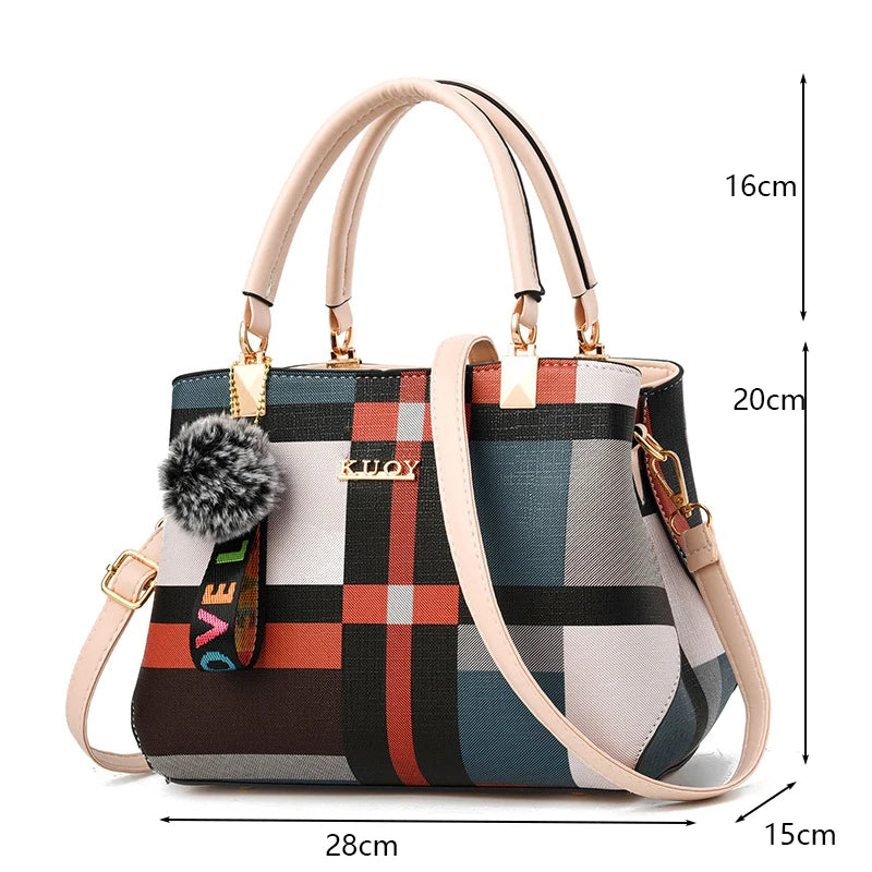 PU Leather Large Capacity Luxury Tote Shoulder Bag – Women's Travel Handbag