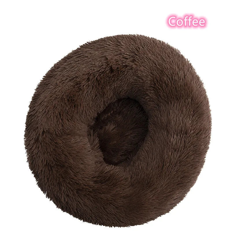 New Cat Dog Bed Super Soft Pet Cat Bed Pet Mattress Plush Washable Calm Donut Bed Comfortable Sleeping Artifact Suitable Winter