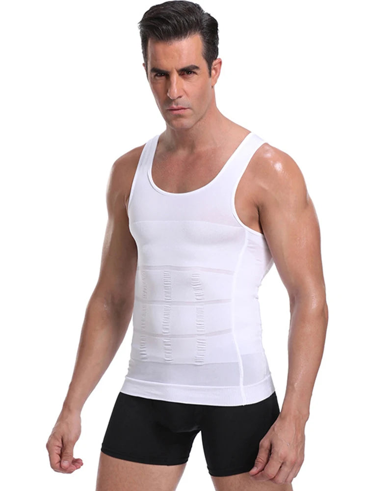 Men's Slimming Compression Vest – Body Shaper Corset Shirt for Tummy & Waist Control