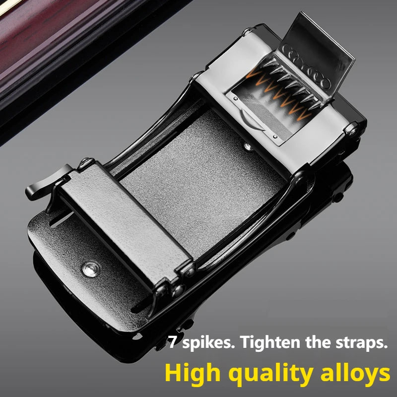 High quality ratchet belt buckle men DIY leather belt accessories 3.3-3.5cm width alloy automatic belt buckle