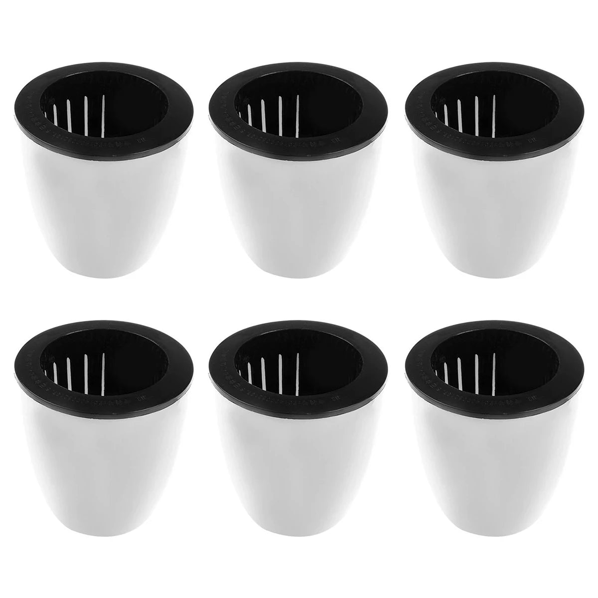 6-Piece Self-Watering Plant Pots with Cotton Wick – 4.7" Decorative Garden Planters