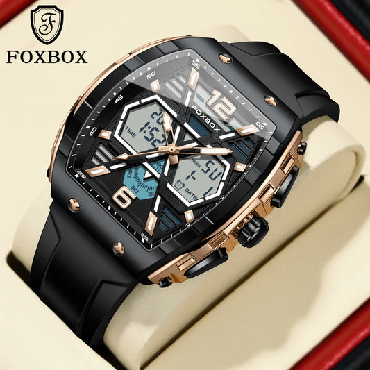 LIGE Digitale LED Militaire Horloge – 50m Waterdicht Sport Quartz Herenhorloge