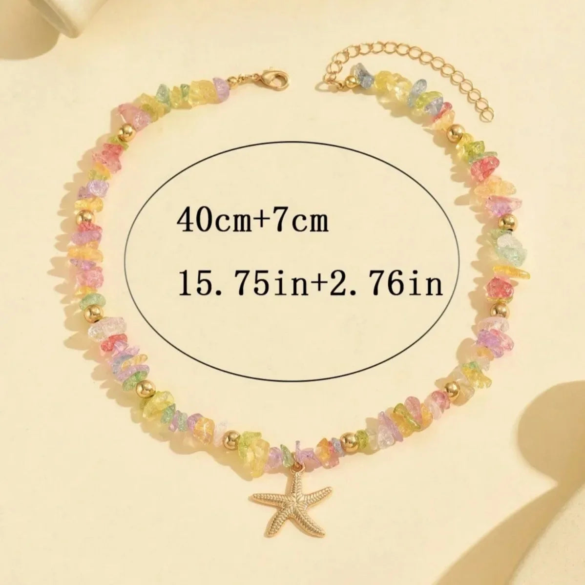 Exquisite Seashell Beaded Choker Necklace – Handmade Starfish Ocean Jewellery