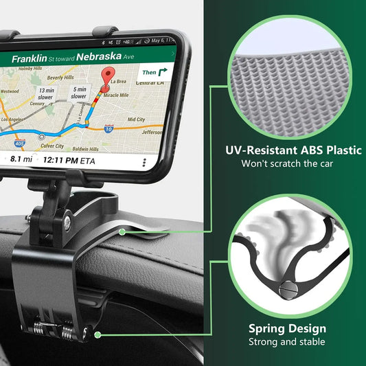Universal Car Phone Holder – Dashboard Clip Mount for GPS & Smartphones