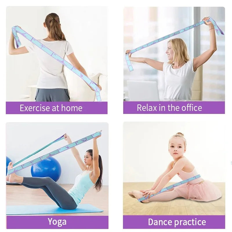 Elastic Yoga Resistance Band – Stretching & Pilates Pull Belt for Flexibility