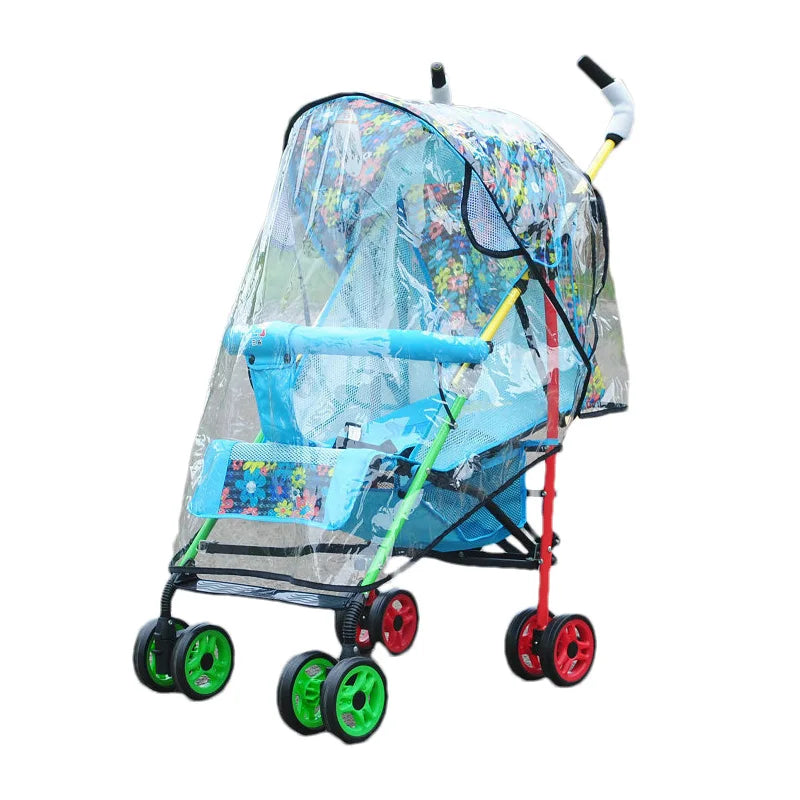 Waterproof Baby Stroller Rain Cover Windproof Baby Carriage Cover Raincoat Pram Rain Cape Outdoor Stroller Accessories