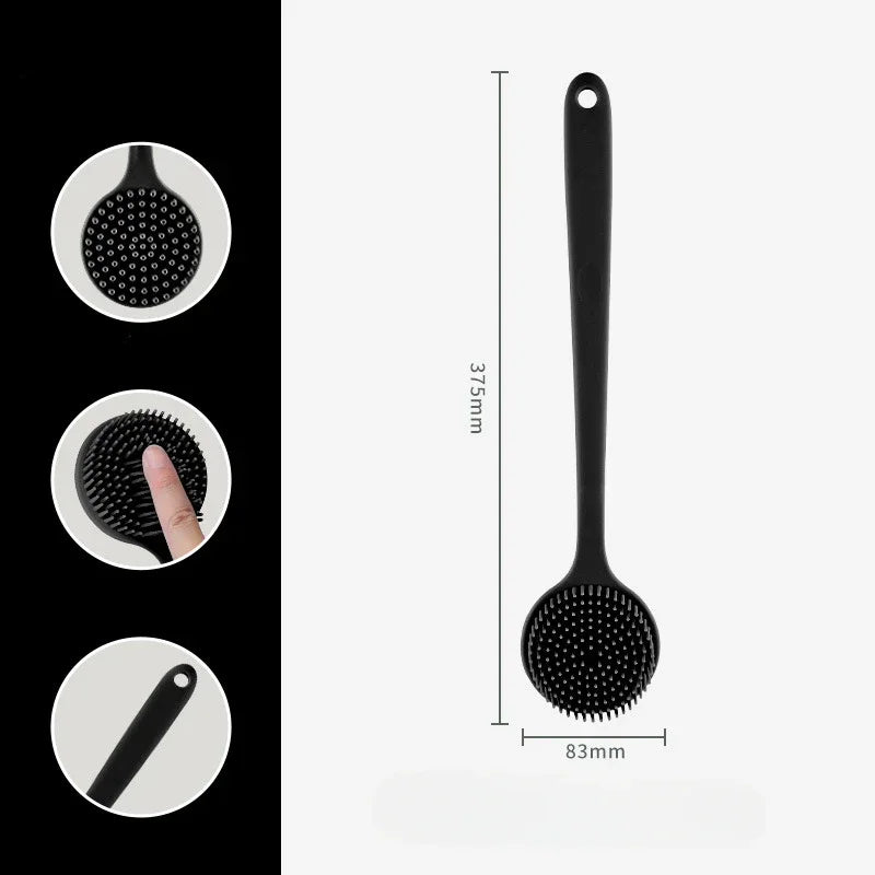 Long Handle Silicone Back Scrubber Brush – Deep Cleansing & Exfoliating Body Brush