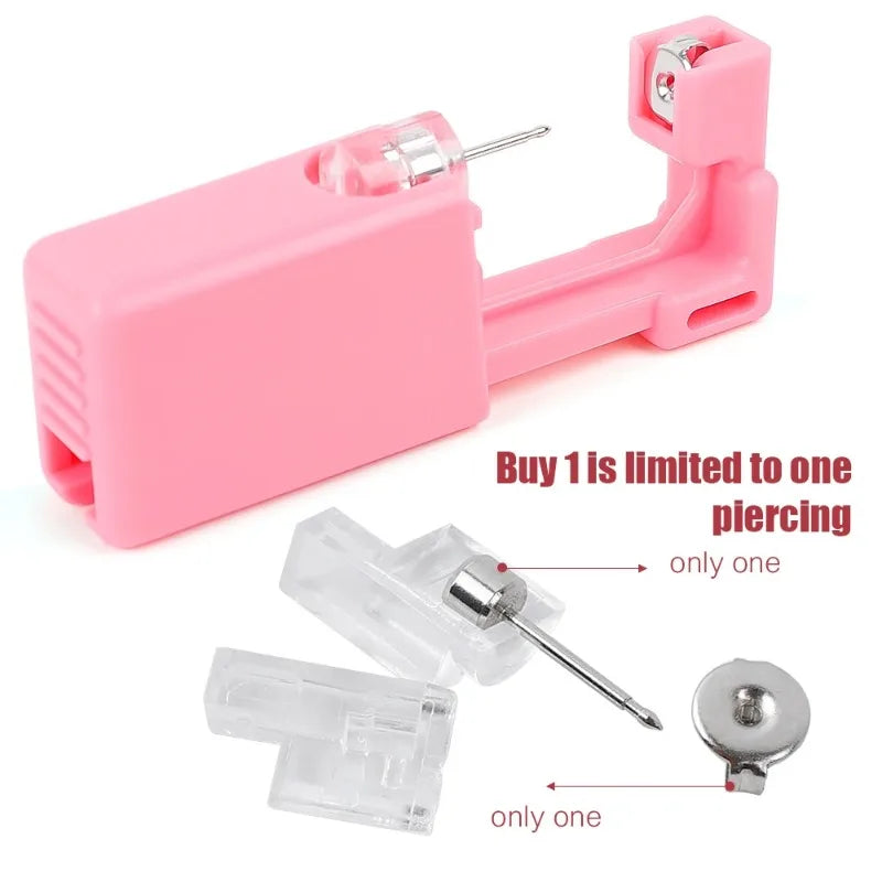 Disposable Safe Ear & Nose Piercing Tool Kit – Sterile Stud Gun Set