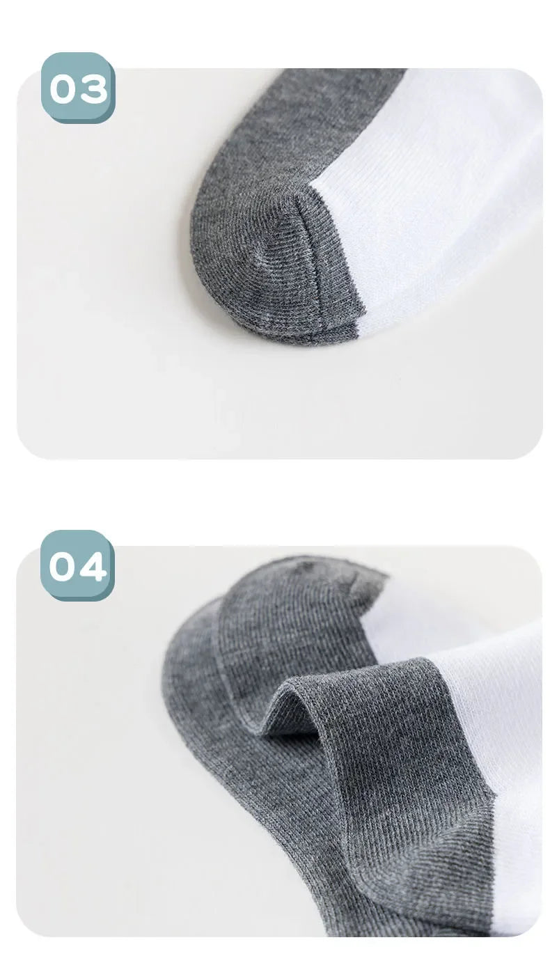 5 Pairs/Lot 2023 New Summer Children Socks Cotton Kids Fashion Black White Gray For 1-12 Years Teen Student Baby Girl Boy Socks