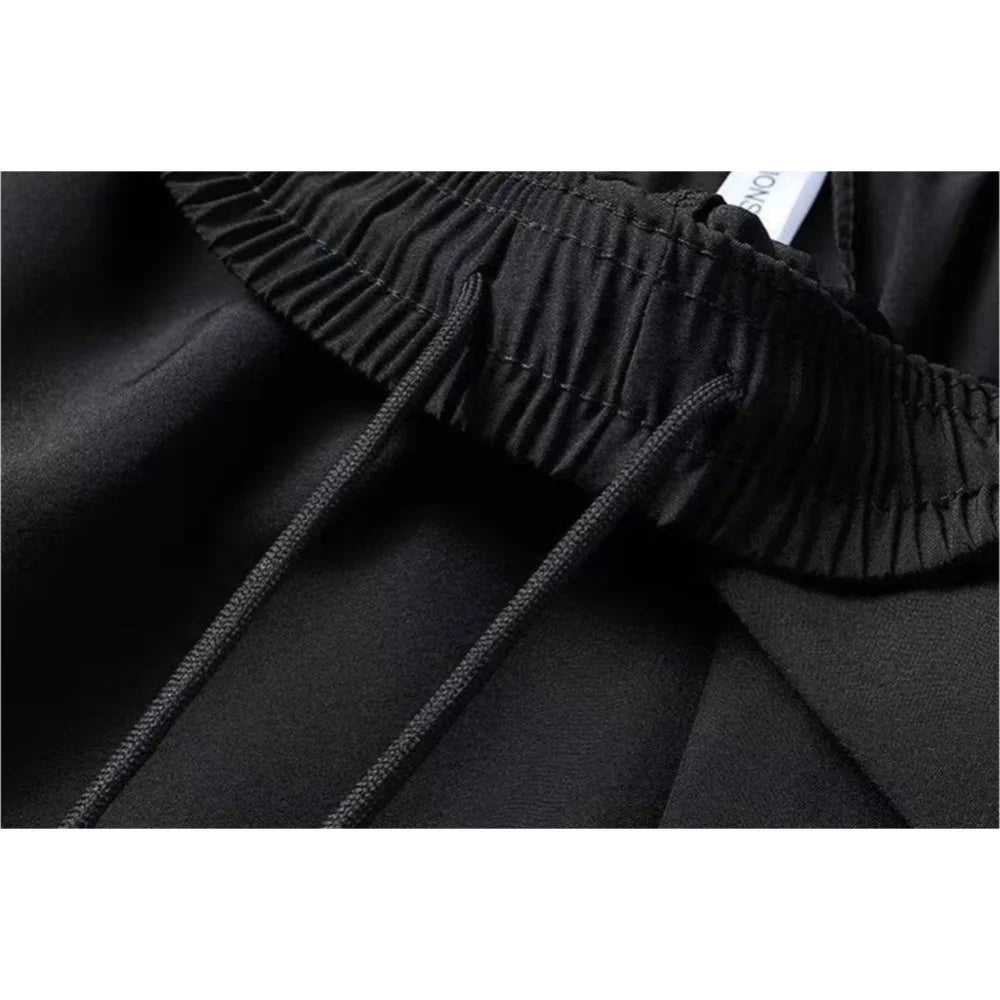 Summer Men'S Ultra-Thin Ice Silk Beach Casual Shorts Jogging Sport Quick Dry Male Zipper Loose Gym Sports Short Pants Sweatpant