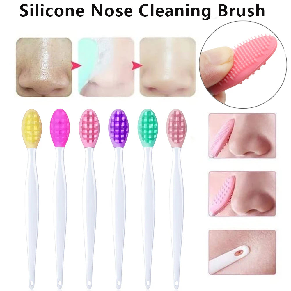 Silicone Facial Cleansing Brush – Exfoliating Blackhead & Pore Cleaner Set