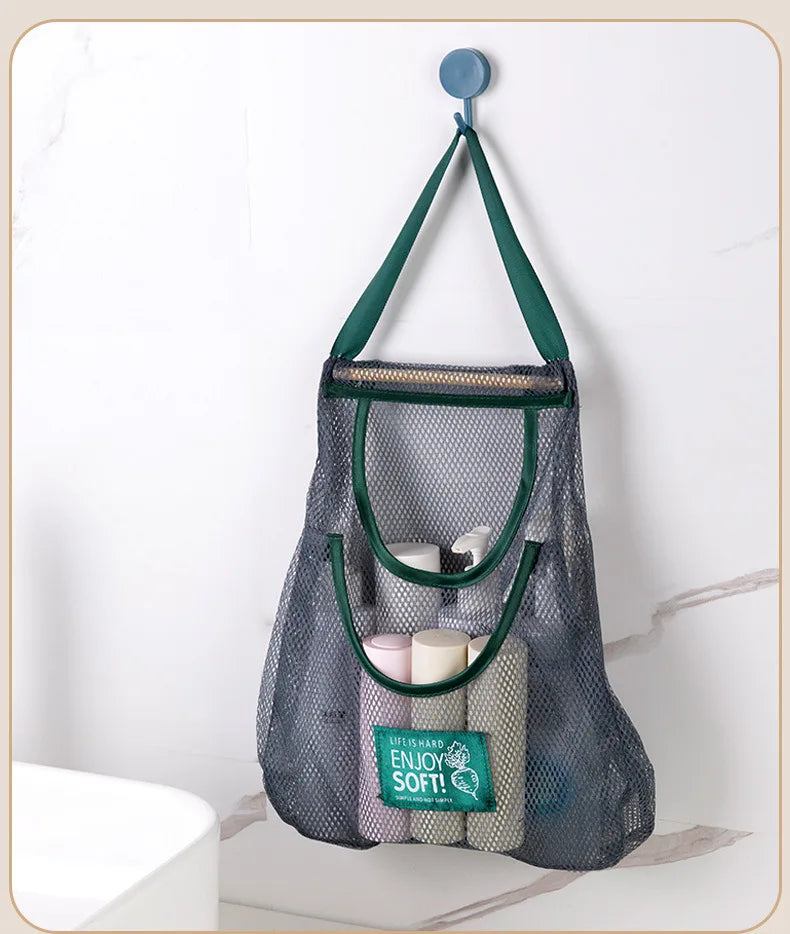 Reusable Kitchen Hanging Mesh Storage Bag – Fruit, Vegetable & Garlic Net Bag