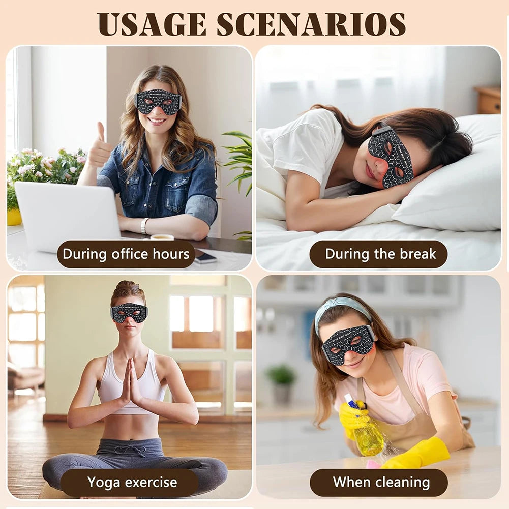 Red Light Eye Mask – 630nm & 850nm LED Therapy for Dark Circles & Puffiness