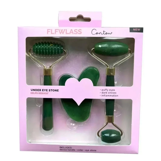 3-Piece Resin Gua Sha Facial Roller Set – Face & Body Massage Tools
