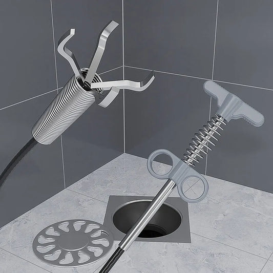 160cm Flexible Drain Unblocker Snake – Pipe Dredging Tool