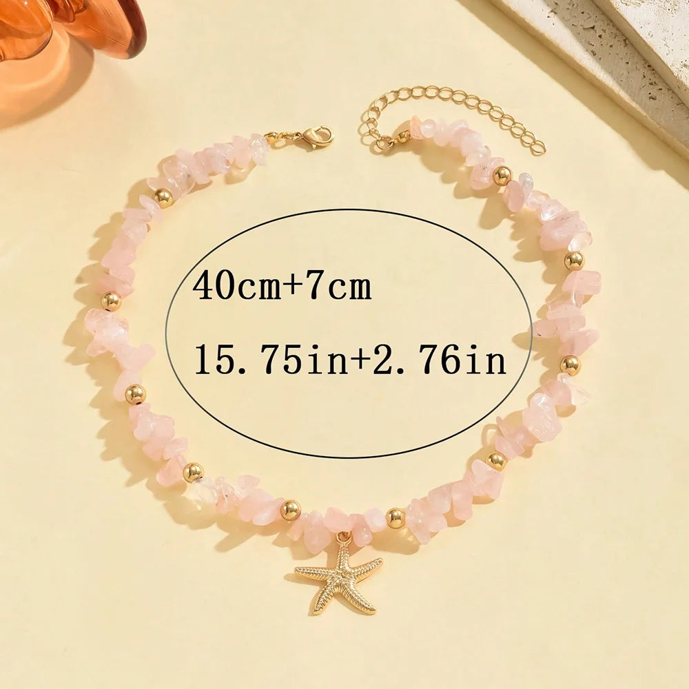 Natural Seashell Pendant Choker – Ocean Inspired Women's Holiday Necklace