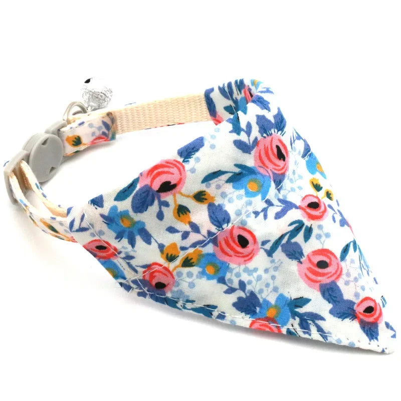 Little Daisy Breakaway Pet Collar & Bandana – Adjustable Kitten & Small Dog Scarf