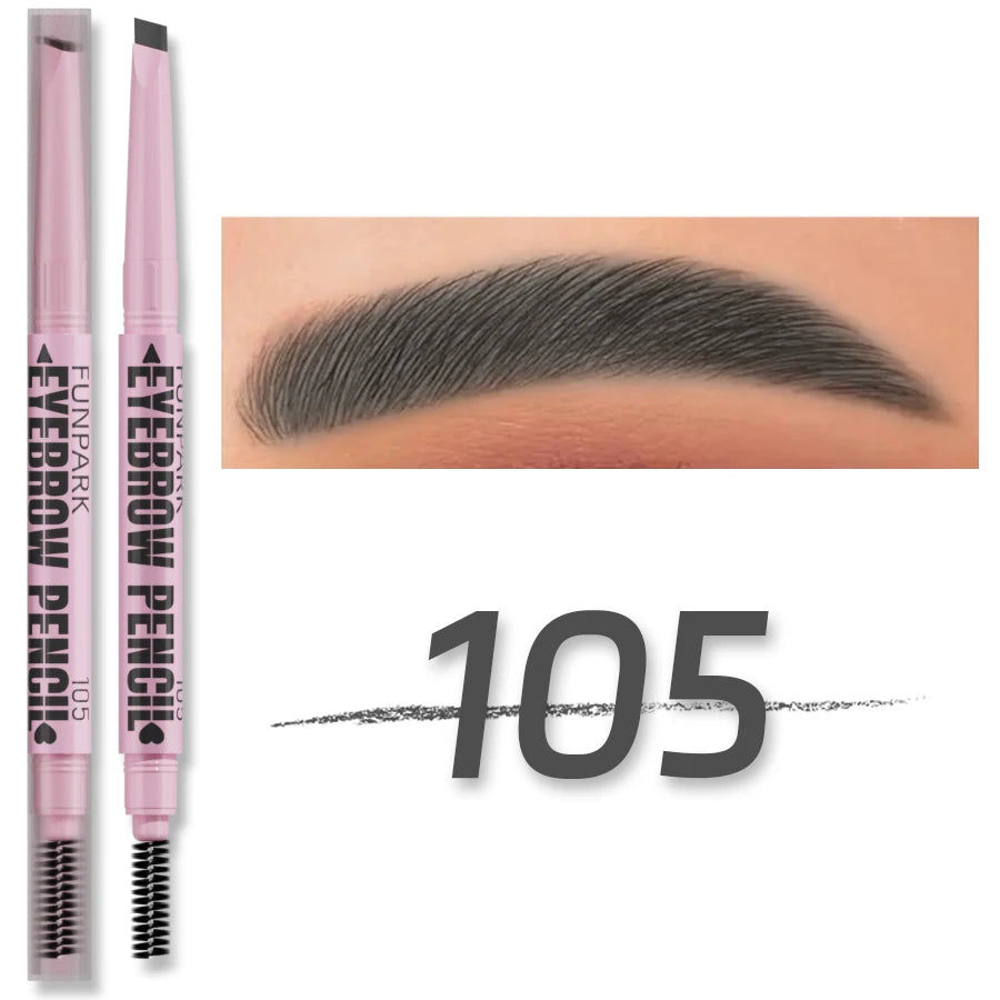 2-in-1 Waterproof Eyebrow Pen & Brush – Long-Lasting 5-Colour Brow Tattoo Pencil