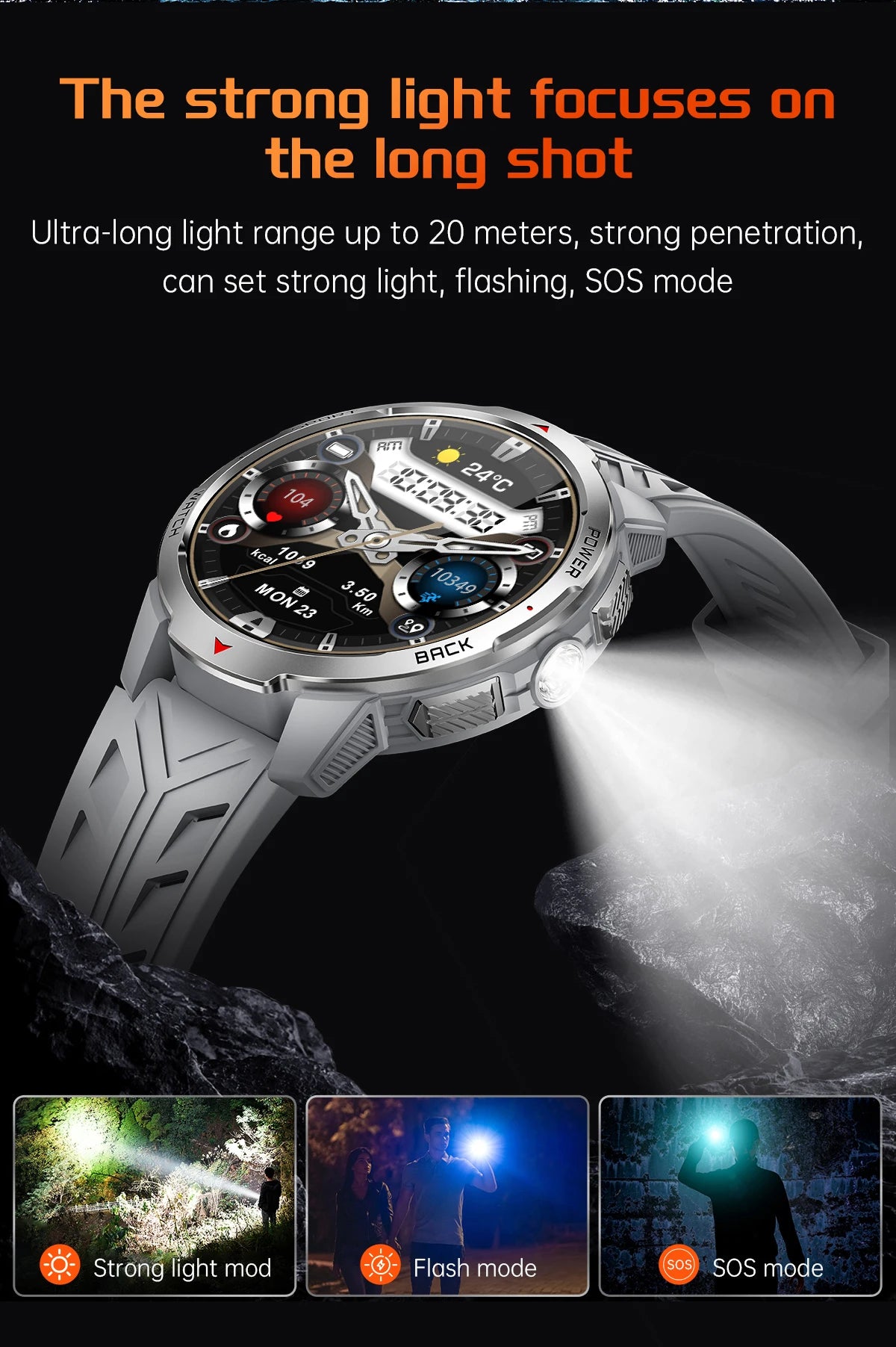 LIGE 1100mAh Battery Smart Watches For Man Outdoor Sport LED Flashlight Compass Men’s Smartwatch Bluetooth Call Men 2026 Watches