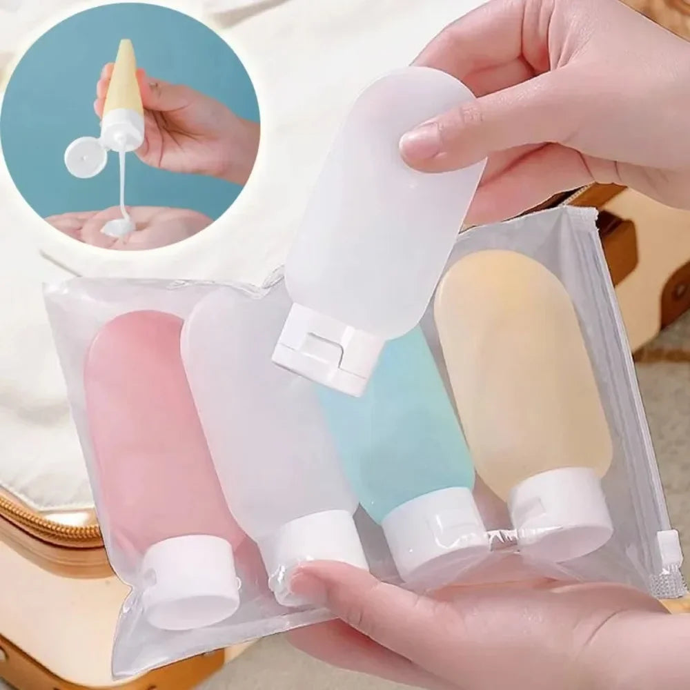 60ml Refillable Travel Squeeze Bottles – Set of 4 Portable Toiletry Containers
