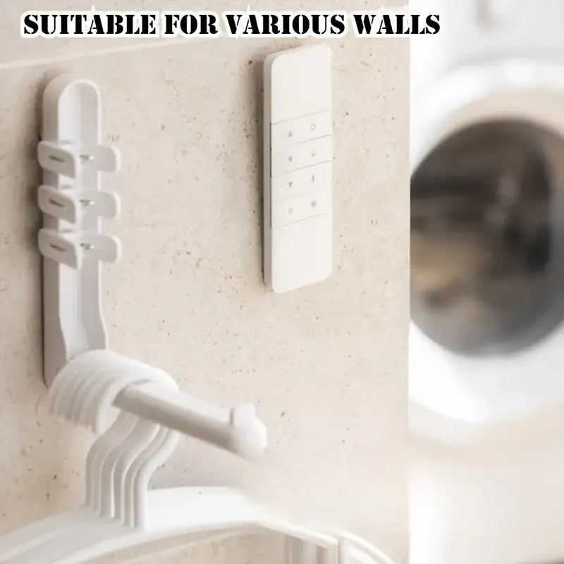 No-Drill Magnetic Remote Control Wall Holder – Set of 3, Space-Saving Design