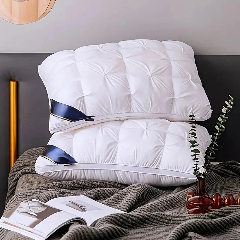 48x74cm Hotel-Grade Twisted Pillow Core – Soft Supportive Bed Pillow Insert for Home & Dorm