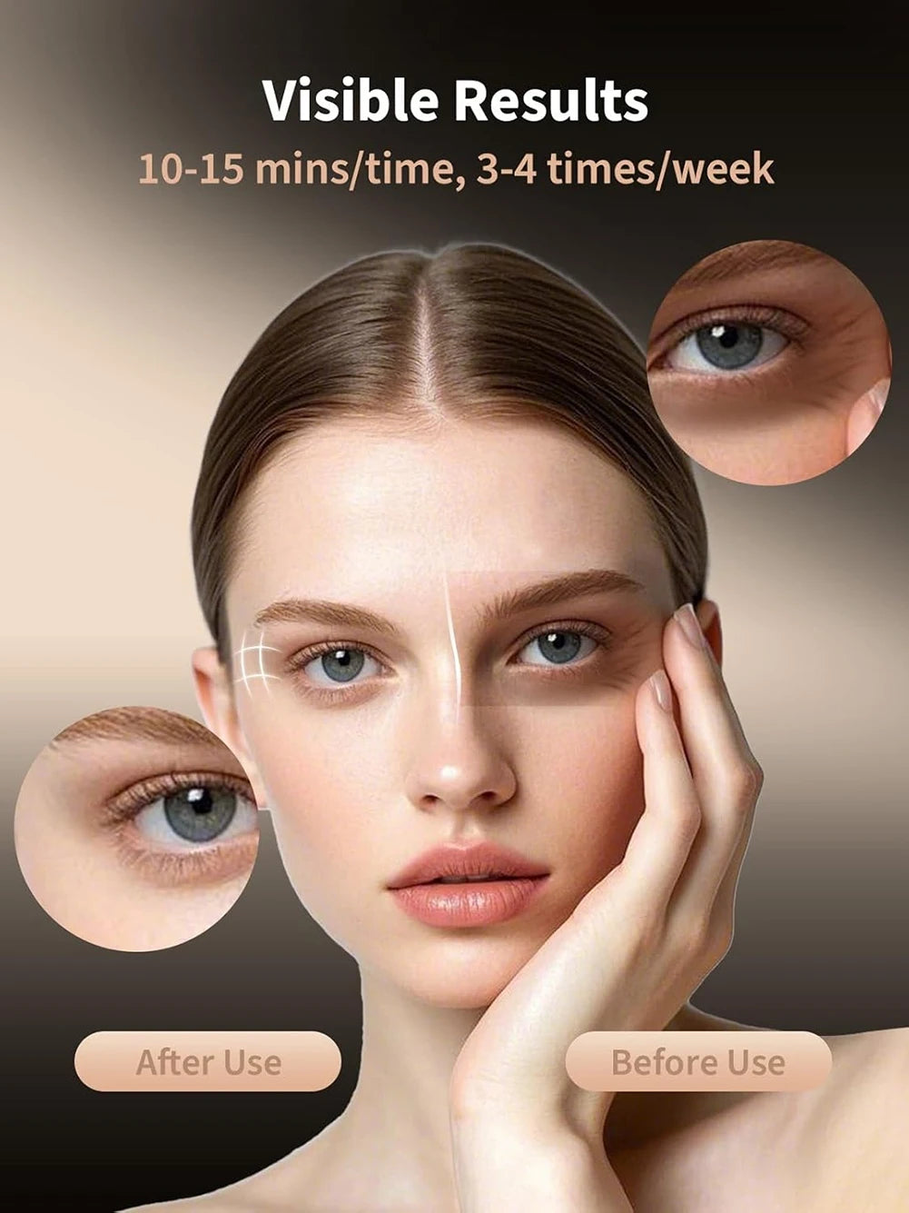 Red Light Eye Mask 630NM 850NM LED Eye Red Light Therapy Eye Mask with 5Modes Massager for Relieve Eye Bag Dark Circle Puffiness
