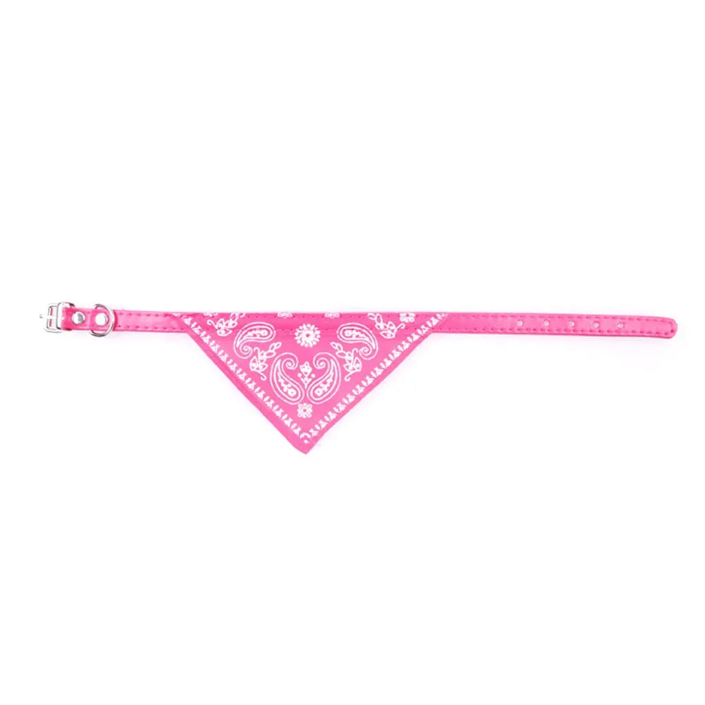Cute Printed Pet Bandana Collar – Adjustable Triangle Scarf for Kittens & Small Dogs