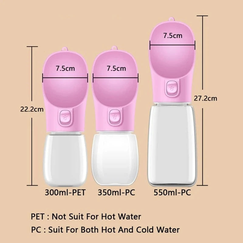 Portable Leakproof Dog Water Bottle – Outdoor Walking Drinking Bowl for Pets
