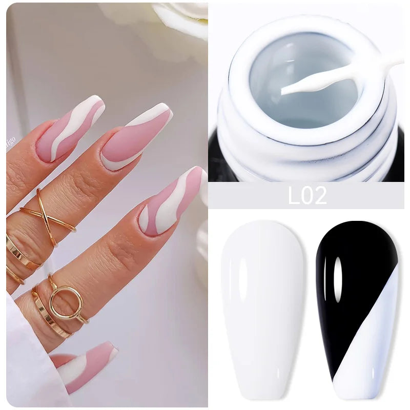 Silver Metallic Gel Nail Polish Liner – Super Bright Mirror Pull Line Art Pen