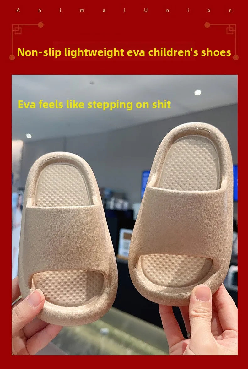 2026 Children's Slippers for Summer Boys and Girls Indoor Bathroom Soft-Soled Thickened Anti-Slip Baby Slippers and Cool Sandals