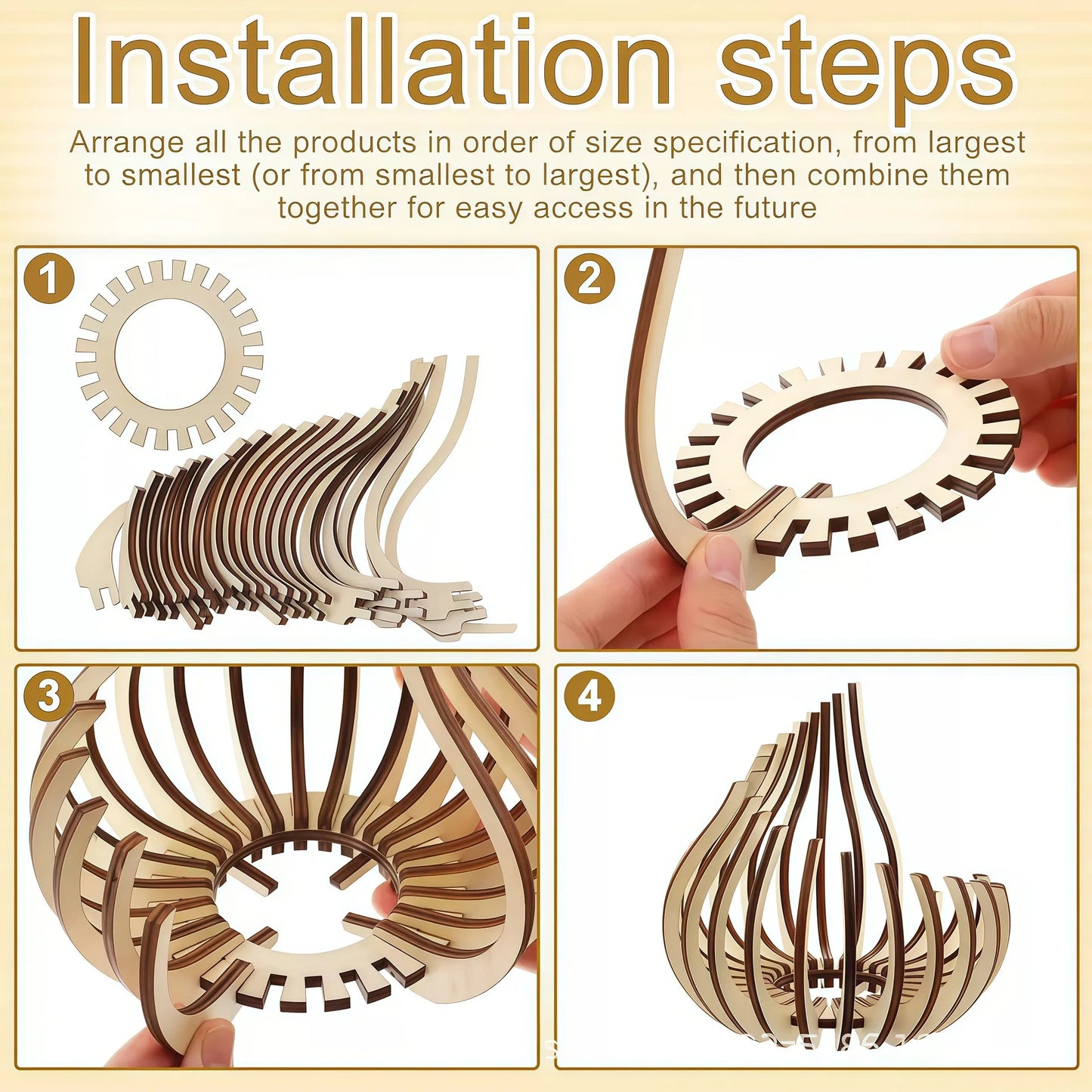 Streamline Wooden DIY Candle Holder – Handmade Warm Atmosphere Décor