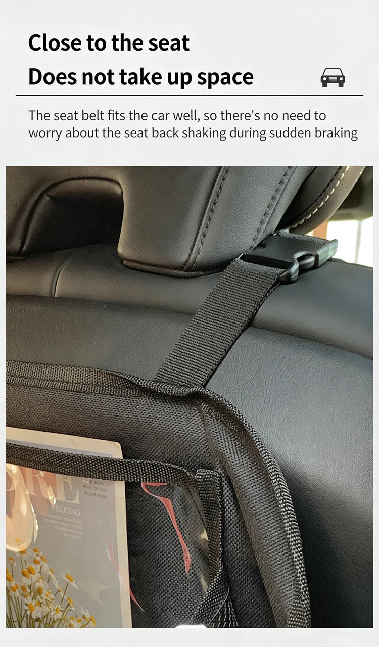 1/2PCS Car Seat Storage Bag Waterproof Durable Oxford Fabric with Touch Screen Tablet Holder Anti-Kick Seat Back Bag Auto Parts