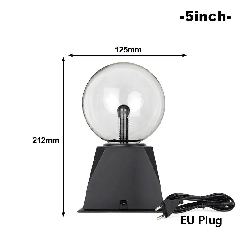 Magic Crystal Plasma Ball Lamp – 3–8 Inch LED Night Light Novelty Gift