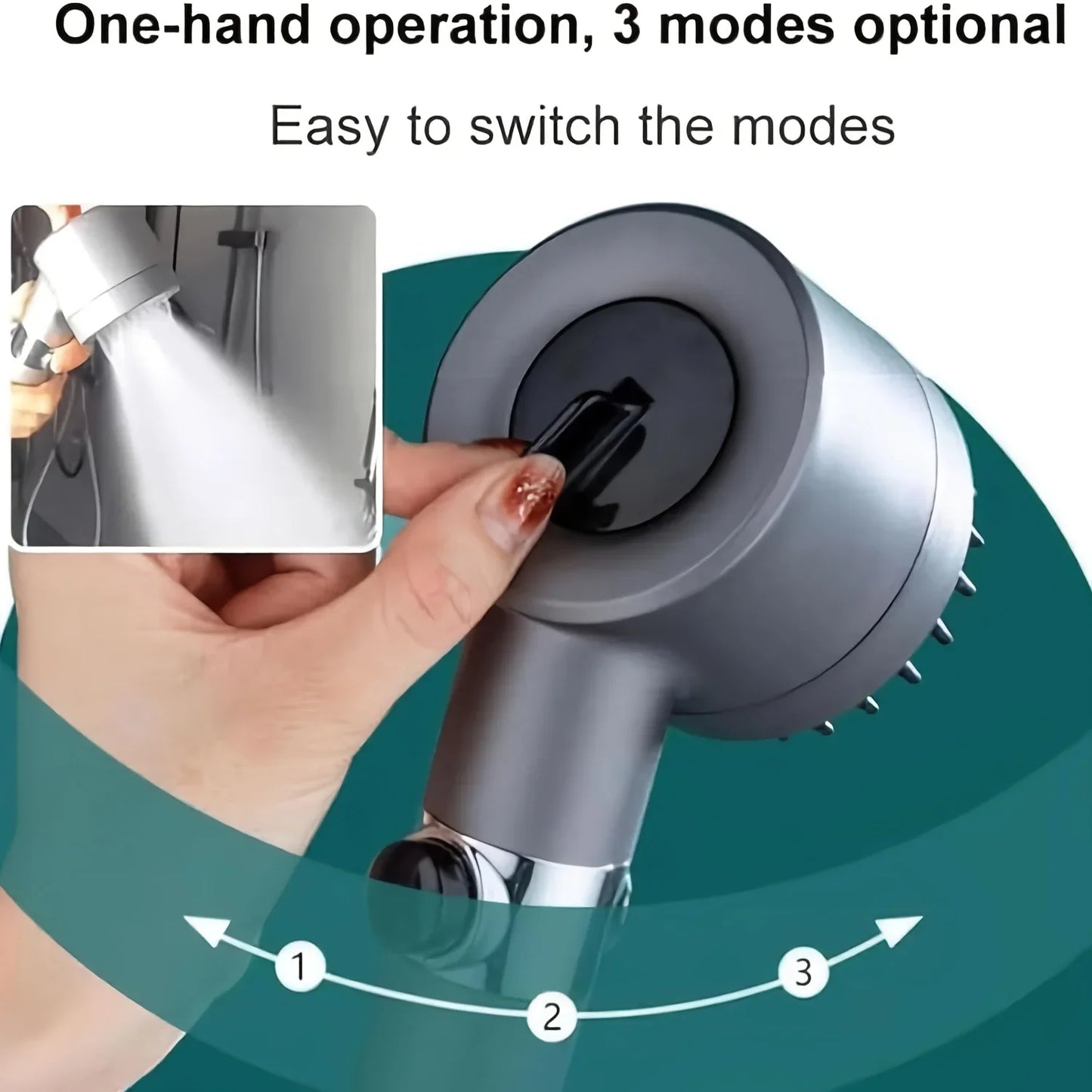 New 2026 High Pressure Shower Head Powerful Boost Filter Handheld Shower Sprayer Bathroom Water Saving Nozzle
