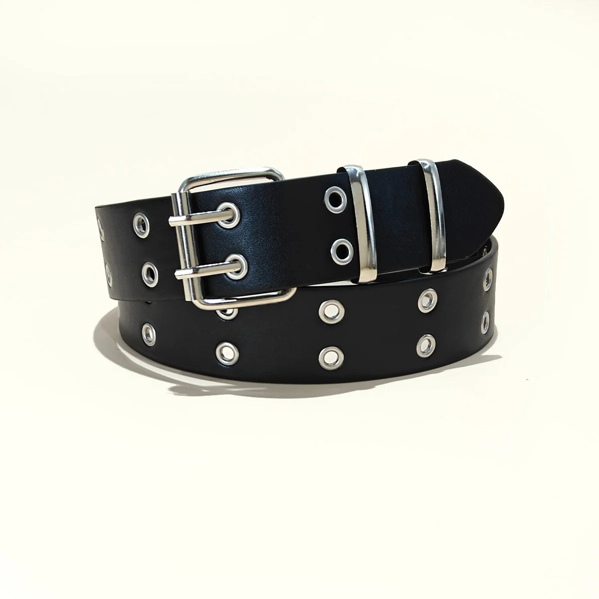 Retro Square Rivet Men's Belt With Three Row Needle Buckle Hip-Hop Rock Punk Y2k Style Jeans Belts For Women Goth Waistband