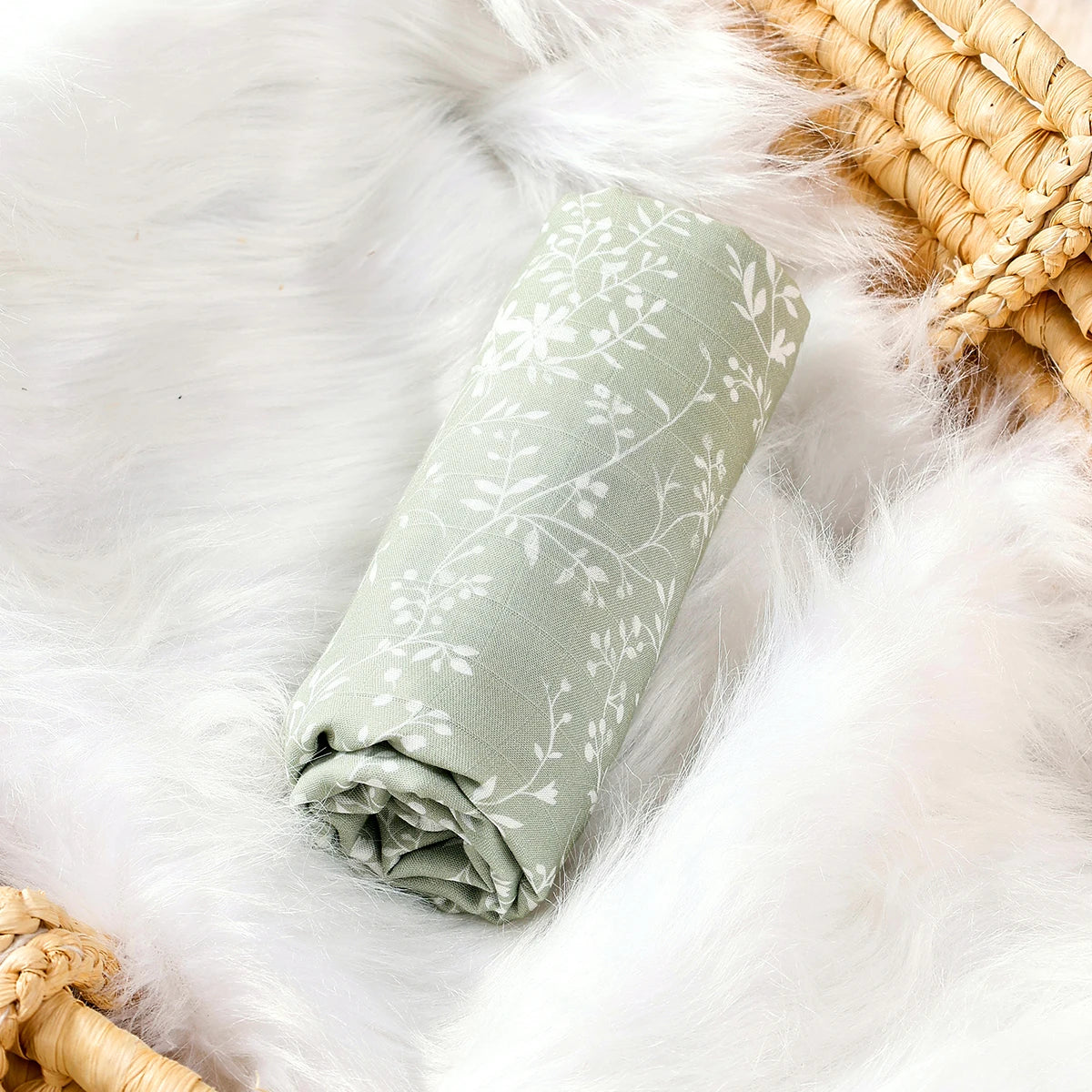 120x110cm Bamboo Cotton Baby Muslin Swaddle Blanket Cute Soft Print Baby Towel Wrap